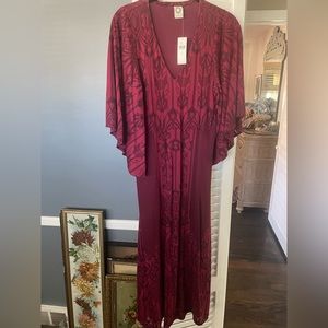 Anthropologie flutter sleeve midi dress - NWT